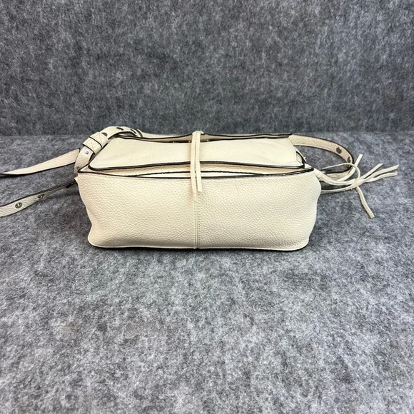 Rebecca Minkoff Cream Crossbody Bag with Silver Details - Picture 12 of 13